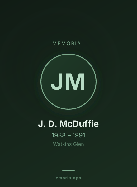 Memorial portrait of J. D. McDuffie