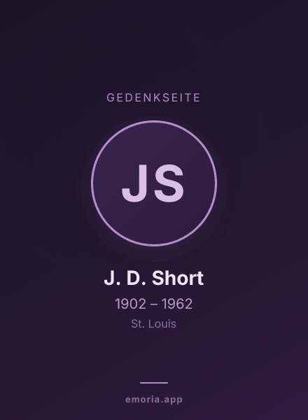 Gedenkportrait von J. D. Short