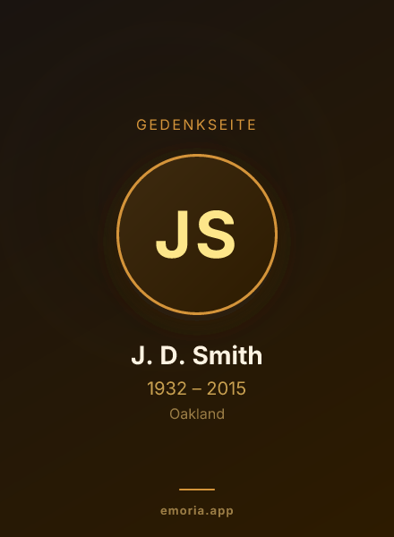 Gedenkportrait von J. D. Smith