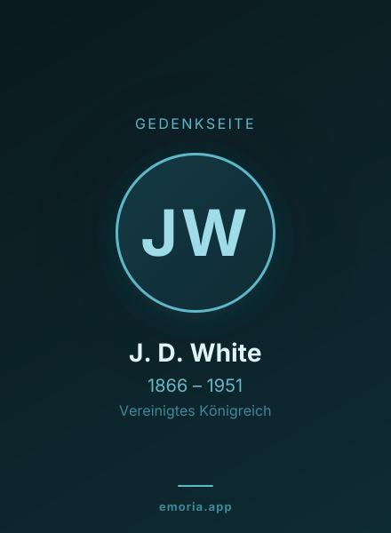 Gedenkportrait von J. D. White