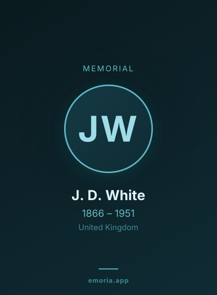 Memorial portrait of J. D. White