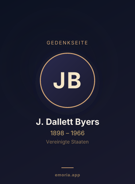 Gedenkportrait von J. Dallett Byers