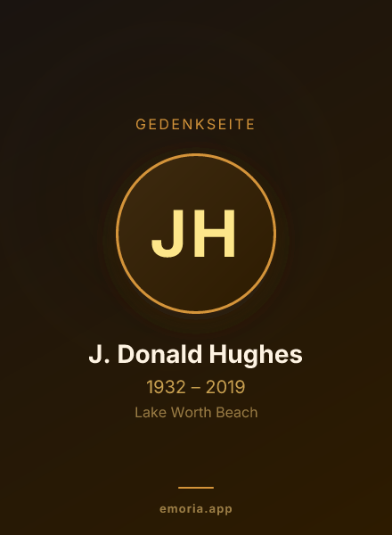 Gedenkportrait von J. Donald Hughes