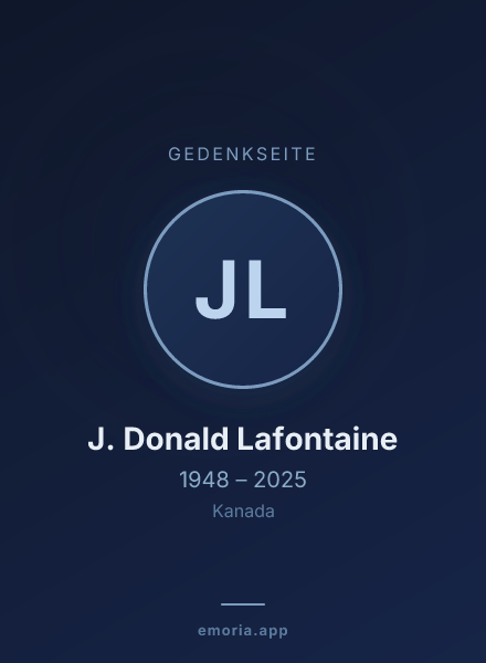 Gedenkportrait von J. Donald Lafontaine