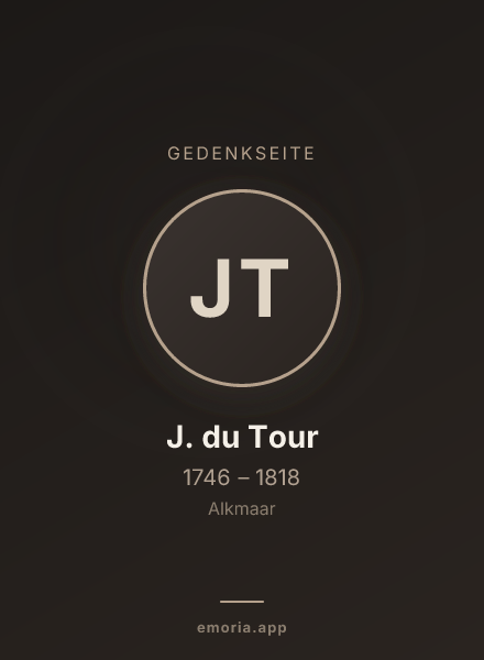 Gedenkportrait von J. du Tour