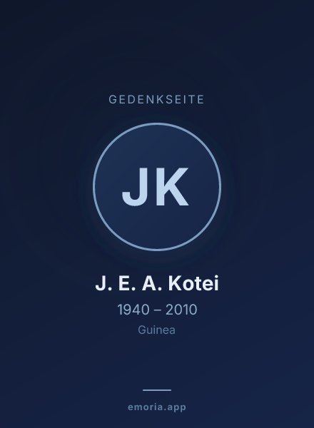 Gedenkportrait von J. E. A. Kotei