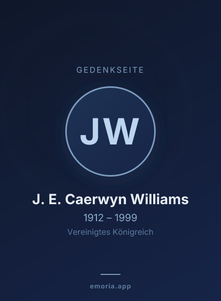 Gedenkportrait von J. E. Caerwyn Williams
