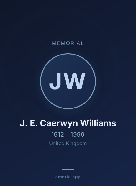 Memorial portrait of J. E. Caerwyn Williams