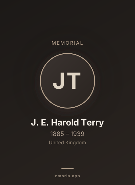 Memorial portrait of J. E. Harold Terry