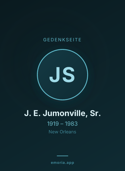 Gedenkportrait von J. E. Jumonville, Sr.