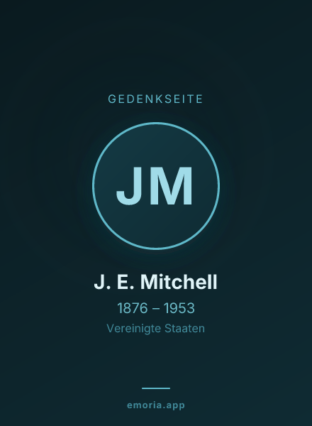 Gedenkportrait von J. E. Mitchell