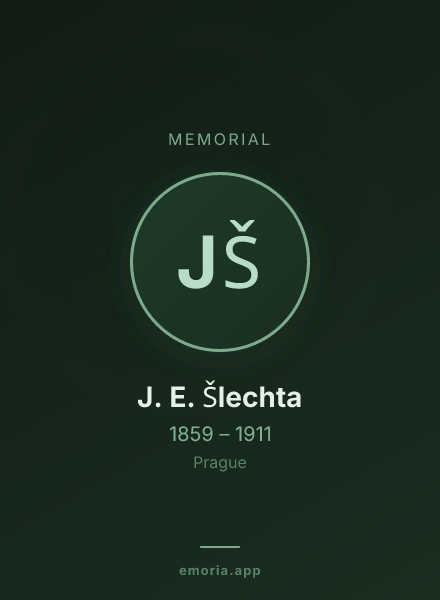 Memorial portrait of J. E. Šlechta
