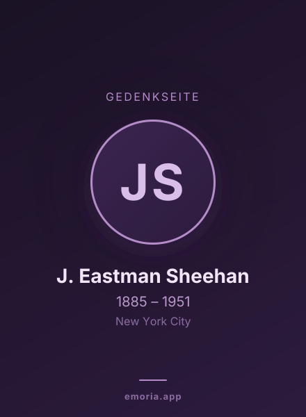 Gedenkportrait von J. Eastman Sheehan