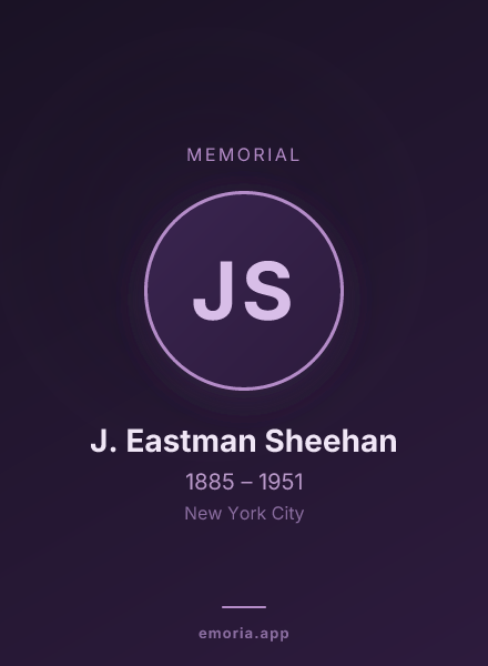 Memorial portrait of J. Eastman Sheehan