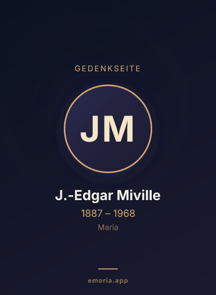 Gedenkportrait von J.-Edgar Miville
