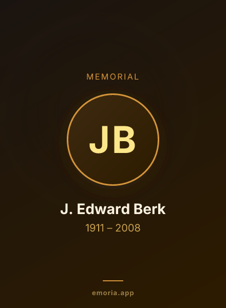 Memorial portrait of J. Edward Berk