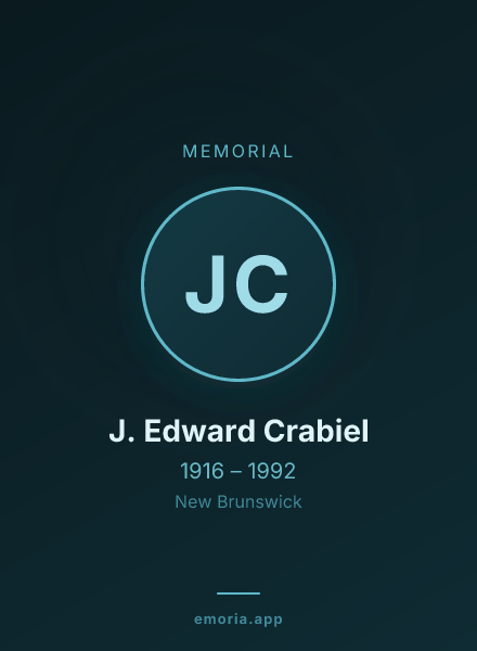 Memorial portrait of J. Edward Crabiel