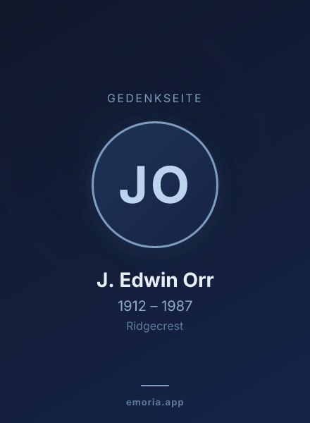 Gedenkportrait von J. Edwin Orr