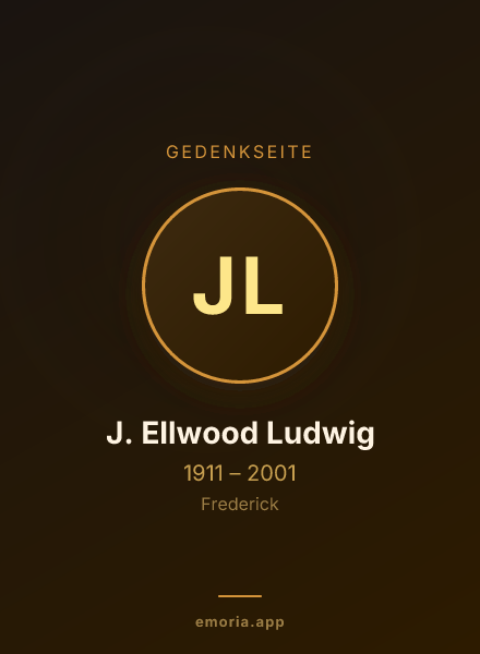 Gedenkportrait von J. Ellwood Ludwig