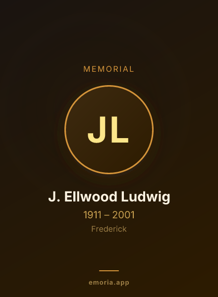 Memorial portrait of J. Ellwood Ludwig