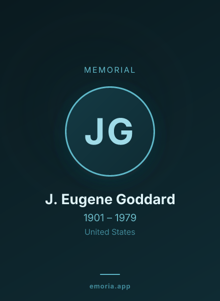 Memorial portrait of J. Eugene Goddard