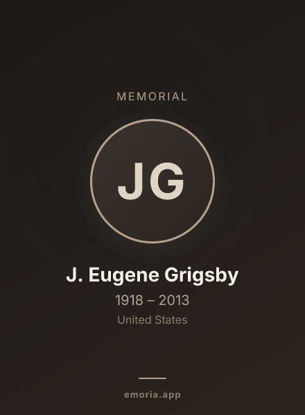 Memorial portrait of J. Eugene Grigsby