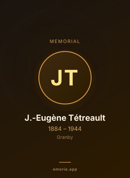 Memorial portrait of J.-Eugène Tétreault