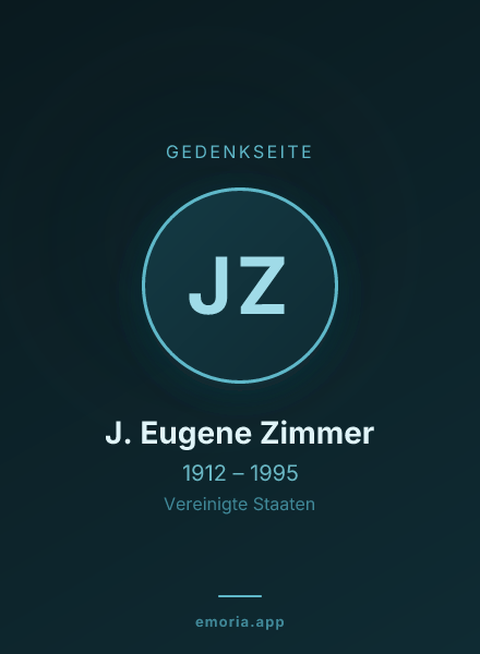 Gedenkportrait von J. Eugene Zimmer