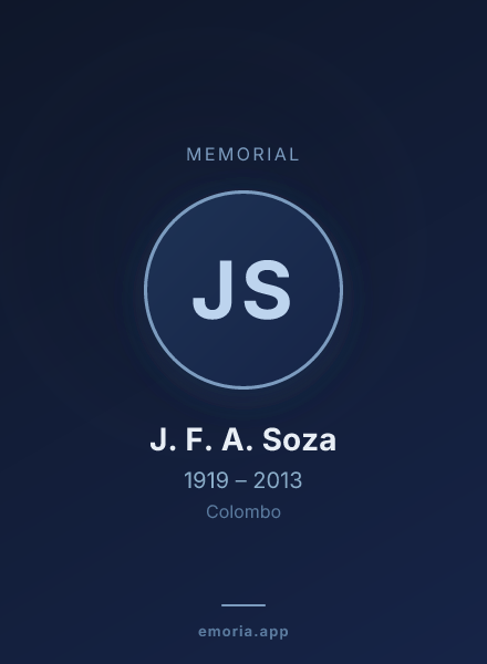 Memorial portrait of J. F. A. Soza