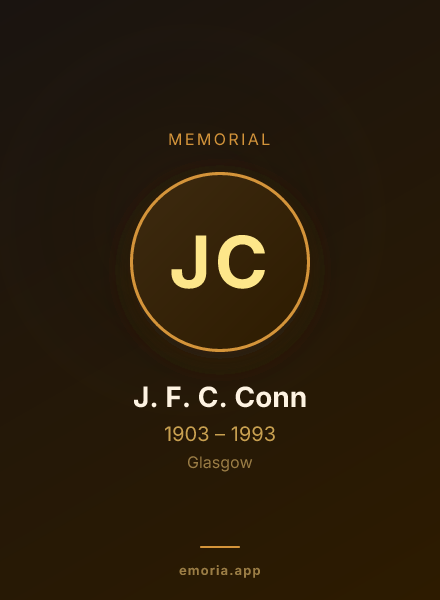 Memorial portrait of J. F. C. Conn