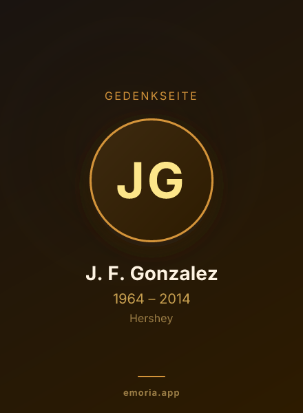 Gedenkportrait von J. F. Gonzalez