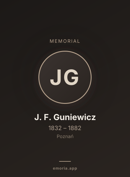 Memorial portrait of J. F. Guniewicz