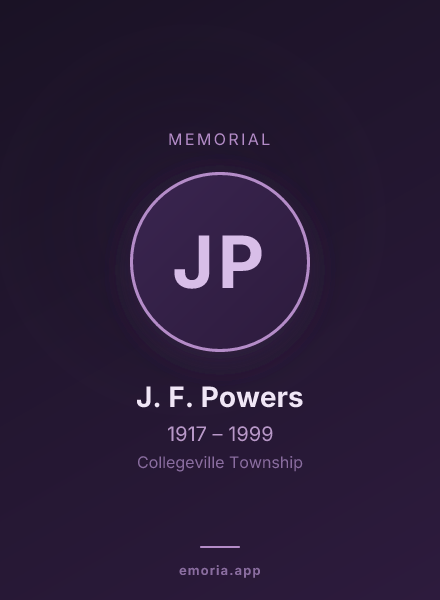 Memorial portrait of J. F. Powers