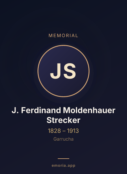Memorial portrait of J. Ferdinand Moldenhauer Strecker