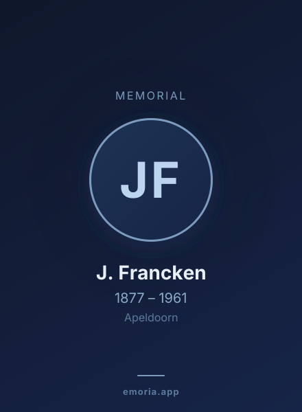 Memorial portrait of J. Francken