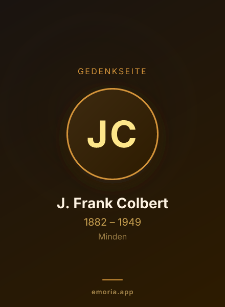 Gedenkportrait von J. Frank Colbert