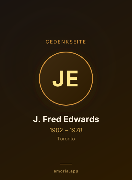 Gedenkportrait von J. Fred Edwards