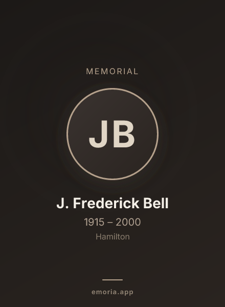 Memorial portrait of J. Frederick Bell