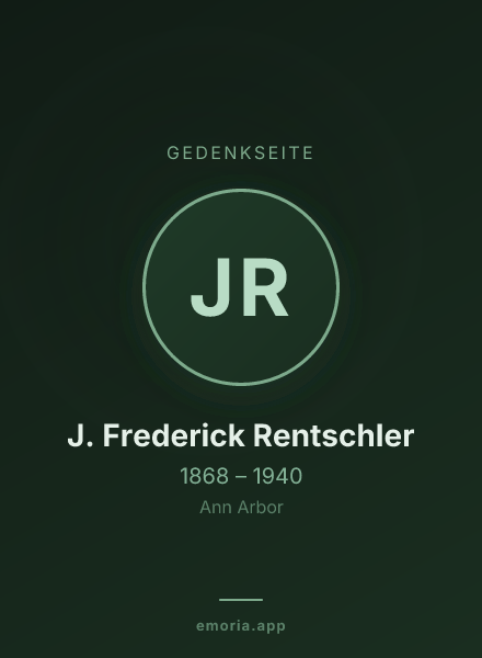 Gedenkportrait von J. Frederick Rentschler
