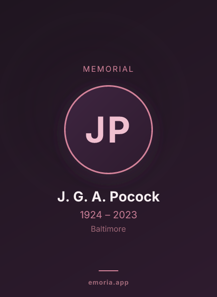 Memorial portrait of J. G. A. Pocock
