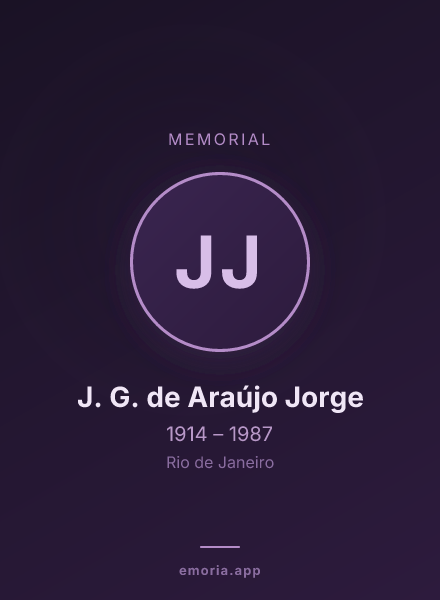 Memorial portrait of J. G. de Araújo Jorge