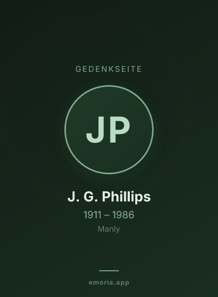 Gedenkportrait von J. G. Phillips