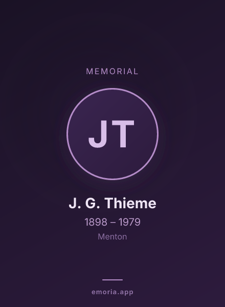 Memorial portrait of J. G. Thieme