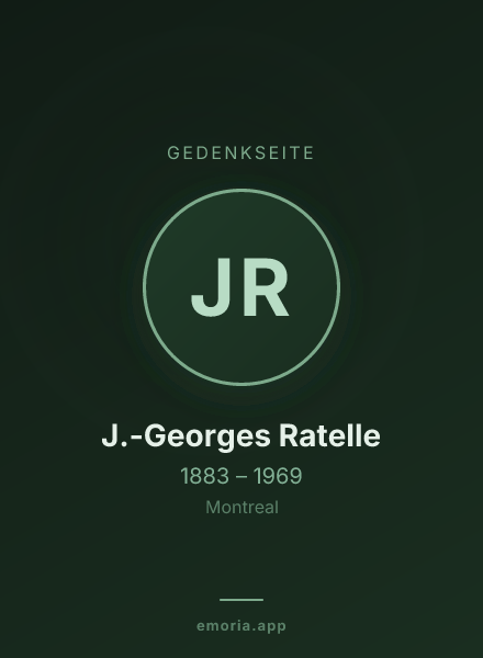 Gedenkportrait von J.-Georges Ratelle
