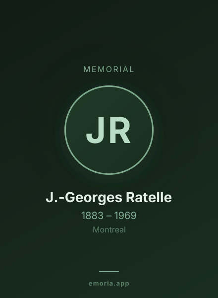 Memorial portrait of J.-Georges Ratelle