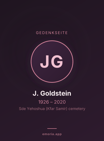 Gedenkportrait von J. Goldstein