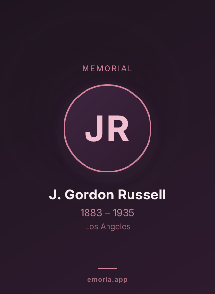 Memorial portrait of J. Gordon Russell