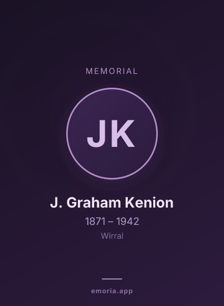 Memorial portrait of J. Graham Kenion