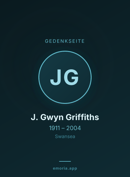 Gedenkportrait von J. Gwyn Griffiths