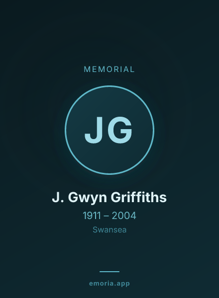Memorial portrait of J. Gwyn Griffiths
